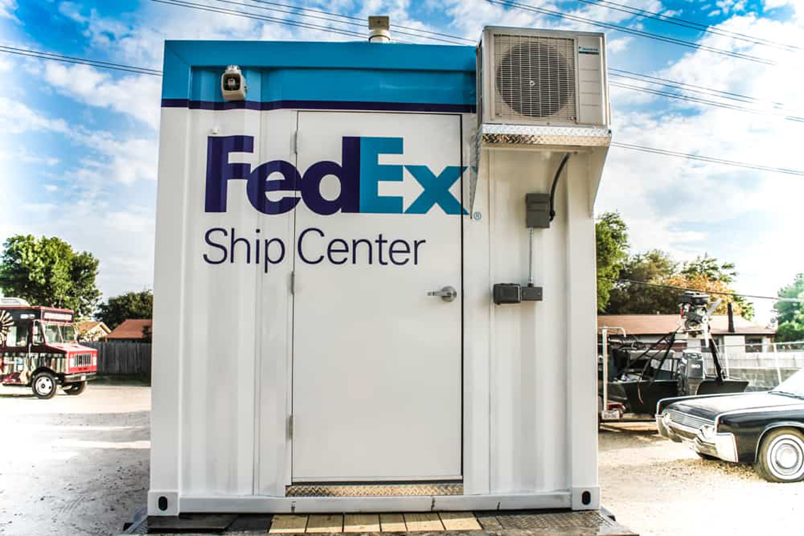 FedEx Mobile Office Shipping Container - Cruising Kitchens