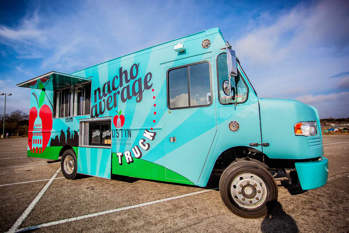 The Nacho Average Food Truck (AISD), a custom build from Cruising Kitchens, is perfect for high volume, efficient workflow. This truck is outfitted with top tier equipment and can be customized in any way to suit your business' needs.