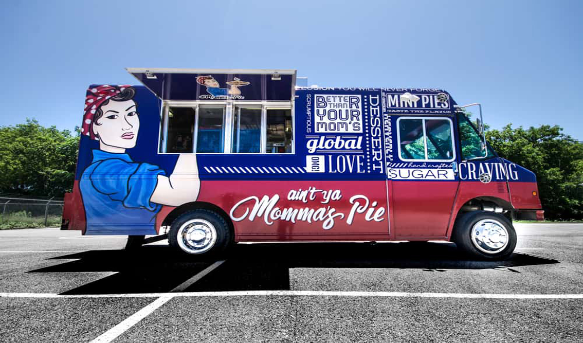 Ain't Ya Momma's Pie Food Truck is a mobile bakery kitchen food truck, serving freshly made pies and other delicious baked goods. This mobile kitchen is fully equipped with a range of baking tools and ovens, allowing them to bring the best in freshly baked treats anywhere and wherever. Though it’s a small food truck, this bakery is just as efficient as a brick and mortar, and the benefits of having a lower overhead ensures a return on investment for business ventures, especially food trucks.
