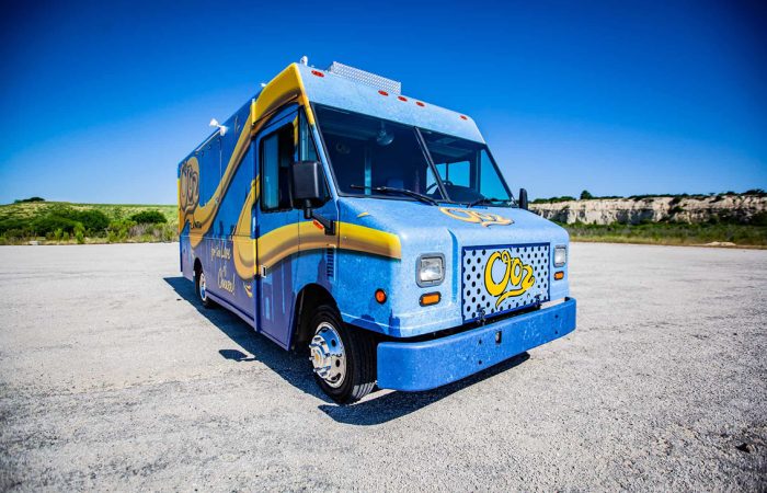The Cruising Kitchens Ooz Grilled Cheese Food Truck is a one-of-a-kind truck built specifically for Zoo Atlanta. This truck features a massive 6 insert warming tray, state of the art gas stove burners, friers and a flat top griddle to make sure that bread is golden brown.