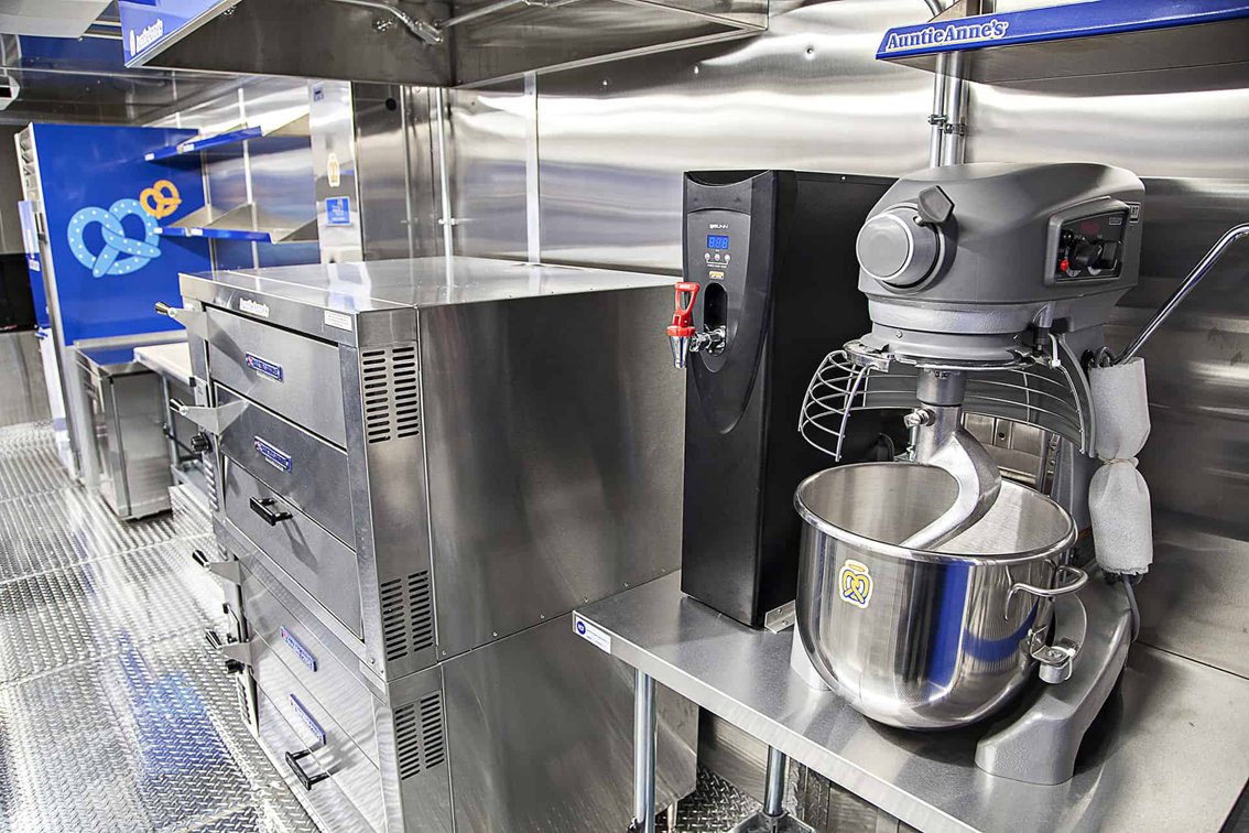 A custom built food truck by Cruising Kitchens is the perfect way to start or expand your business. Our team of experts will work with you to create a truck that meets your specific needs and helps you produce high quantities of quality soft pretzels.