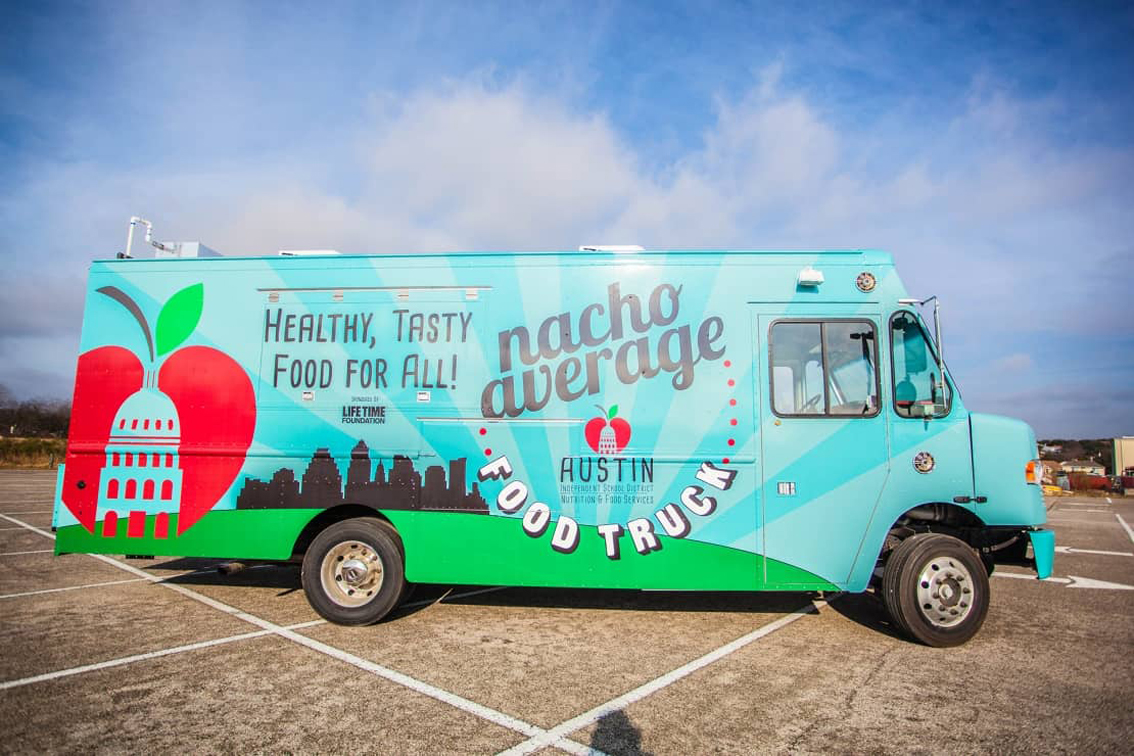 The Nacho Average Food Truck (AISD) is a Cruising Kitchens custom build, created in partnership with Austin ISD Food Services and Anderson High School. This top-tier food truck is perfect for high volume, efficient workflow – your business will see a return on investment.