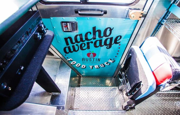 The Nacho Average Food Truck (AISD), built by Cruising Kitchens, is a top-of-the-line food truck that can be customized to your business' needs. This truck is perfect for high volume, efficient workflow and will see a return on investment.