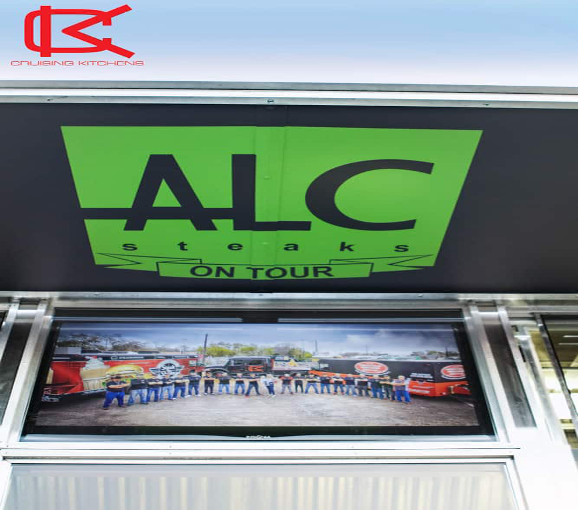 ALC Steaks On Tour Food Truck #2 is the perfect mobile kitchen build to model a business around for any catering needs. This food truck is designed with a full-service kitchen to deliver delicious dishes anywhere they go. With on-board features like a fridge, cooktop, sink, and storage, you're sure to have everything you need for your next big event at the convenient mobility a food truck offers.