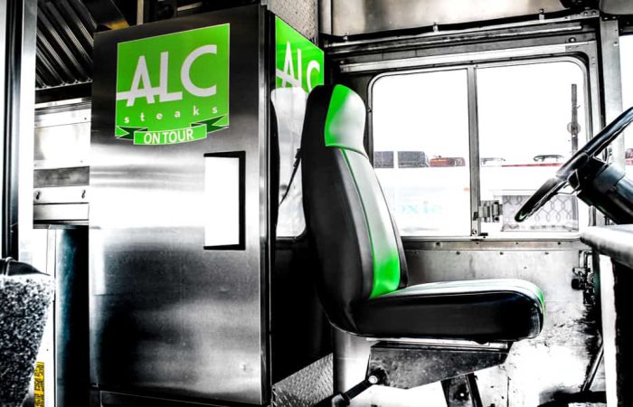 ALC Steaks On Tour Food Truck Custom Build Full Kitchen offers a mobile kitchen that can serve delicious steaks to your special events. This custom-built kitchen food truck comes fully equipped with the best equipment for preparing, cooking, and serving customers their favorite steak dishes and sandwiches. ALC Steaks On Tour offers the convenience of having a full catering service on wheels for any special occasion or event. With custom upholstery and stainless steel equipment, the quality of the look matches the food. It’s the look of a truck that brings them in, and the food that brings them back.