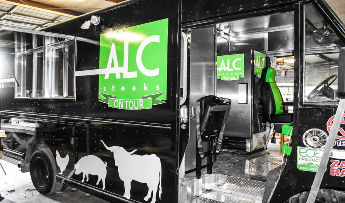 This custom-built full kitchen food truck is the perfect solution for any catering needs! ALC Steaks On Tour is a mobile kitchen ready to bring delicious steak sandwiches and more to your next event. With a full kitchen, you can bring your favorite dishes right to your guests. All you have to do is book ALC Steaks On Tour for your next catering event and let us Austin Land and Cattle Steakhouse care of the rest!
