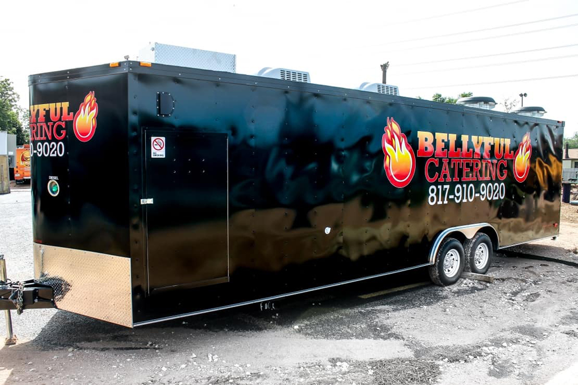 Serve exquisite quality food with a similar build to the Bellyful Catering Food Trailer built by Cruising Kitchens. This custom built mobile kitchen is perfect for serving high volumes at any location.