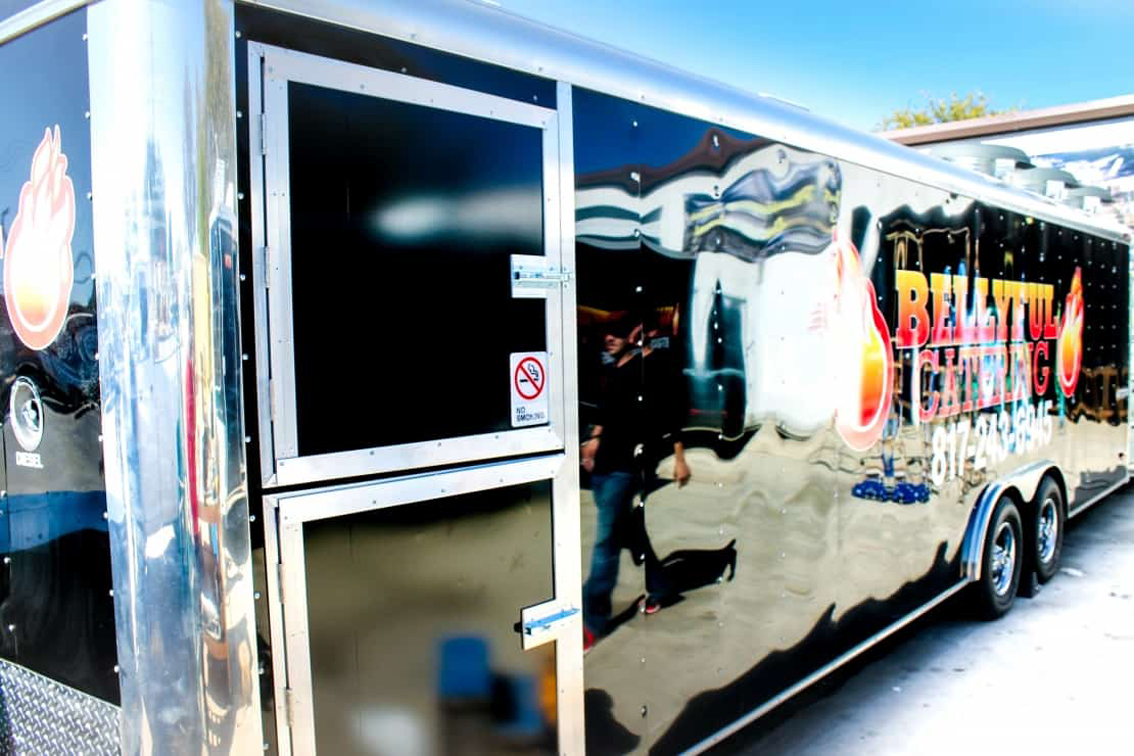 Serve exquisite quality food from a custom built mobile kitchen with Cruising Kitchens. Our team can help you design and build the perfect catering food trailer for your business. Emulate the Bellyful Catering Food Trailer but customize it to suit your business’ requirements for catering service.