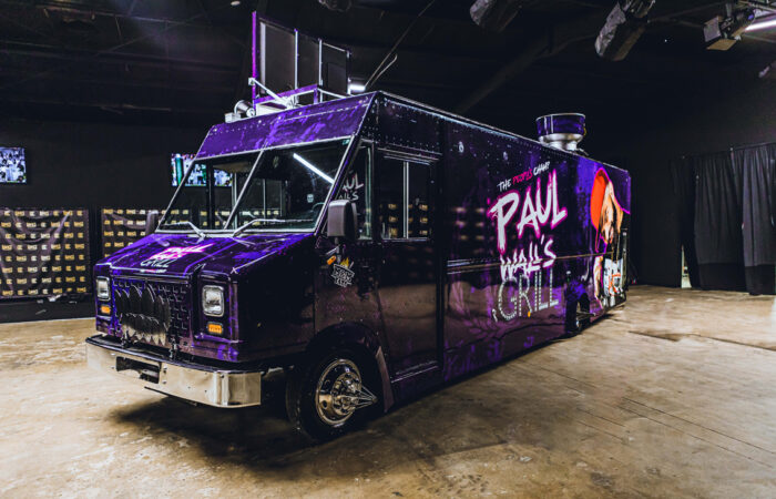 Paul Wall Grill Food Truck Exterior 3/4 View Driver Side Paul Wall Grills BBQ Food Trailer Mobile Kitchen Houston San Antonio Texas