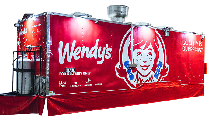 Enterprise Food Trailer Wendy's Trailer Food Truck Air Conditioning Exterior Wrap Mobile Kitchen Food Truck Business Food Truck Builder