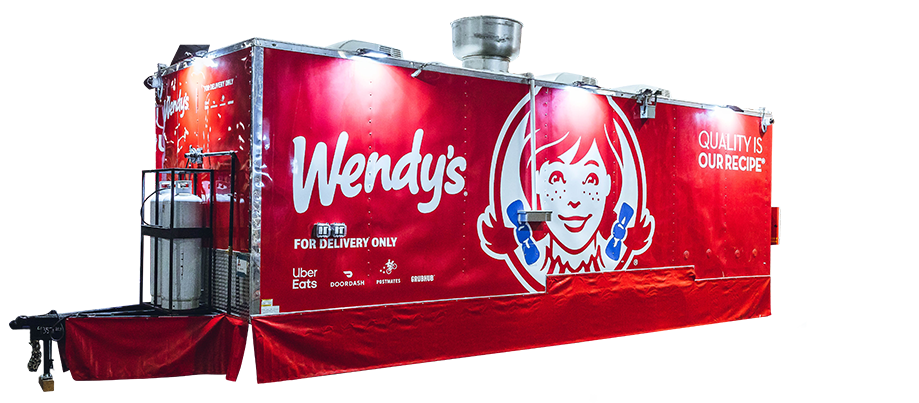 Enterprise Food Trailer Wendy's Trailer Food Truck Air Conditioning Exterior Wrap Mobile Kitchen Food Truck Business Food Truck Builder