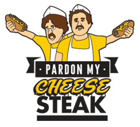 Pardon My Cheesesteak Pardon My Take Logo for Cruising Kitchens Food Truck Builder Mobile Kitchens Manufacturer 1